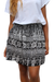 black aztec short mini skirt bohemian island