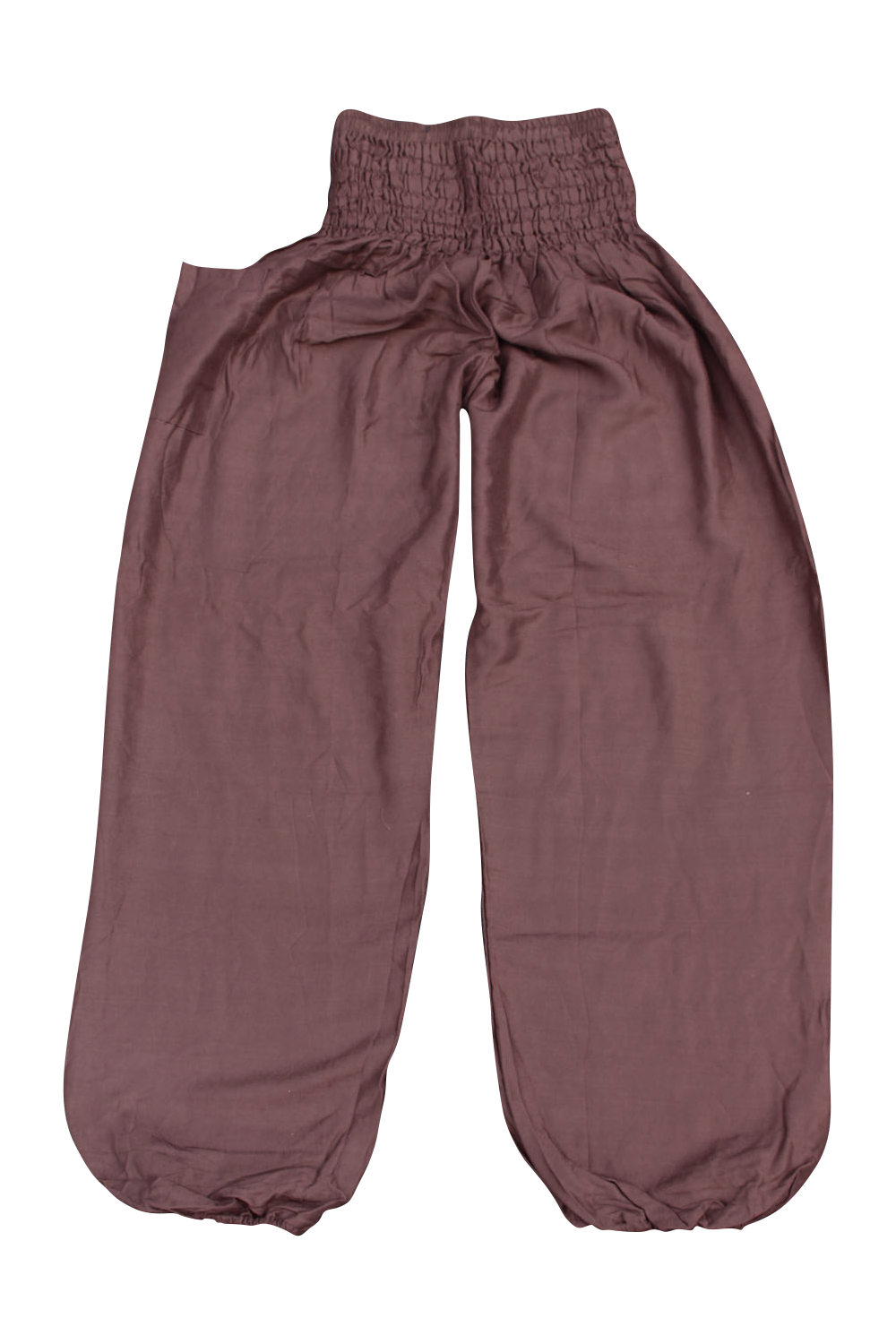 brown solid color harem yoga pants bohemian island