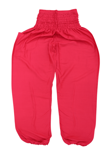 Red Plain Harem Pants from Bohemian Island