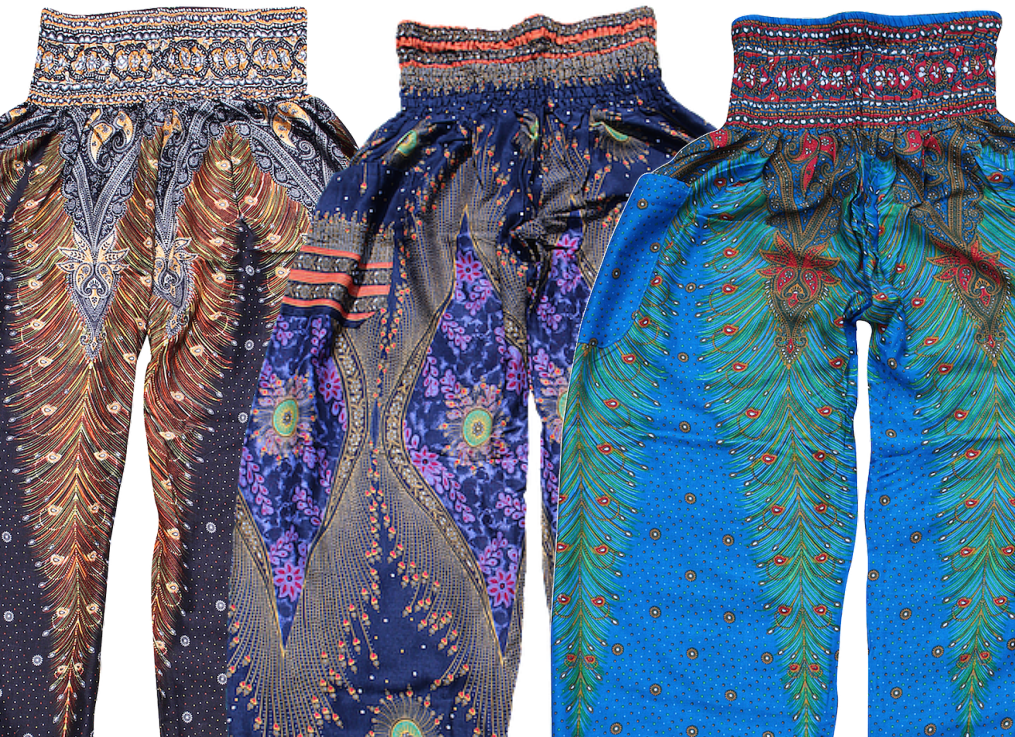 COOrun Women's Boho Pants Comfy Harem Smocked Waist Yoga Pants with Pockets  Lounge Jogger Pants