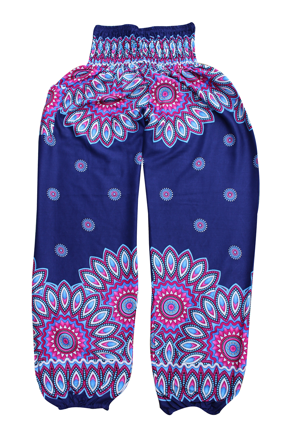 Flowers and Paisley Winter Harem Pants Purple –