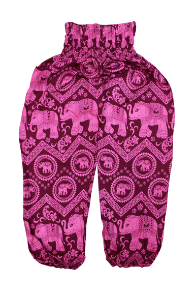 SHEIN VCAY Elephant Print Elastic Waist Pants  SHEIN
