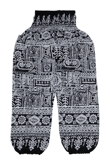 Black Aztec Harem Pants from Bohemian Island