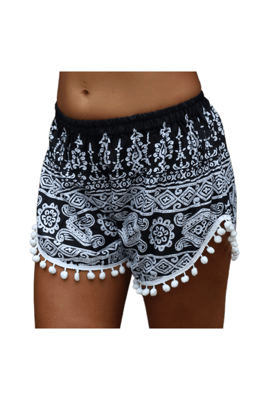 Black Aztec Shorts. Boho shorts from Bohemian Island