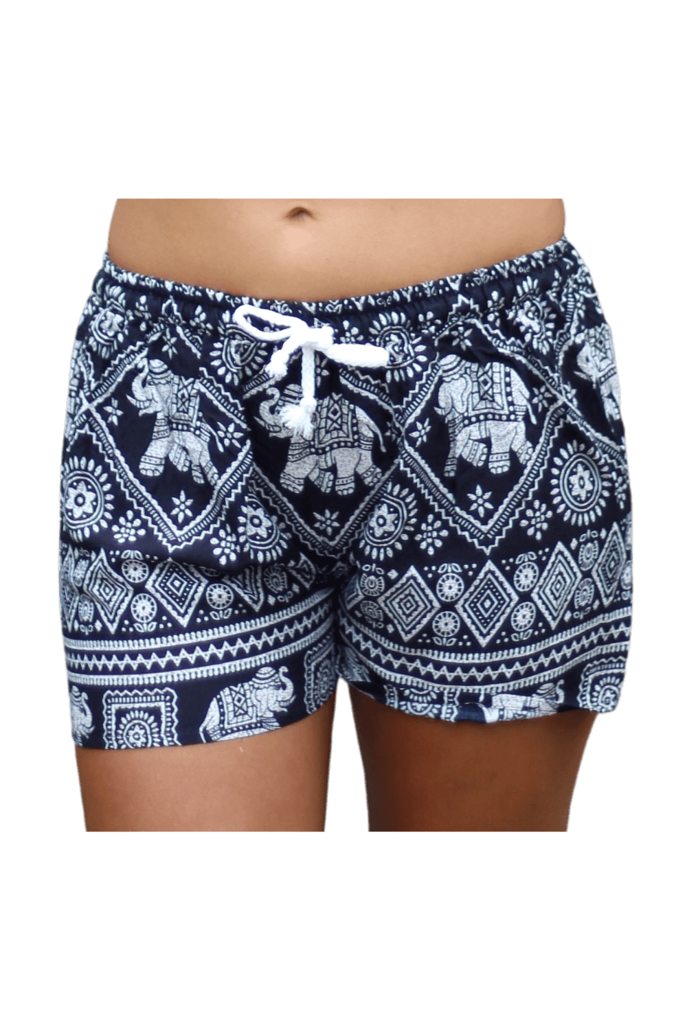 Black Elephant shorts. Cotton clothing from Bohemian Island