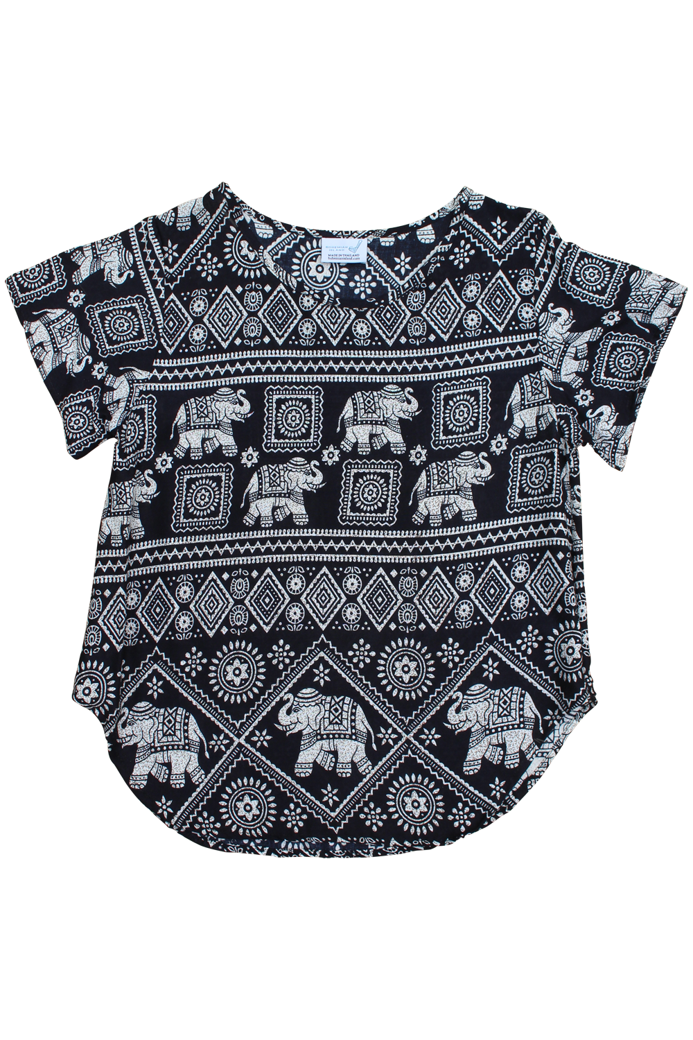 black elephant womens cotton shirt bohemian island