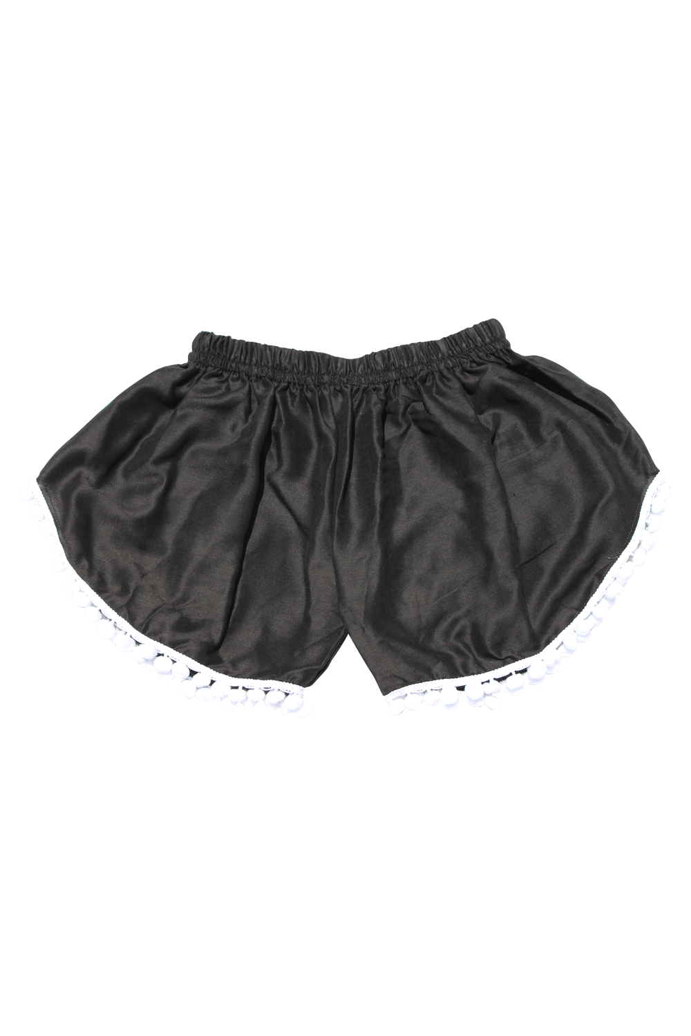 Black pompom shorts. Boho shorts from Bohemian Island