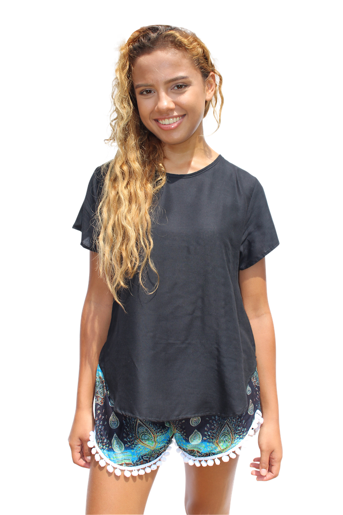 black womens cotton shirt bohemian island