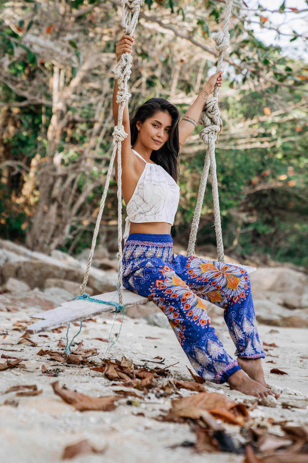 Blue Blossom Harem Pants from Bohemian Island's Spring 2019 Collection