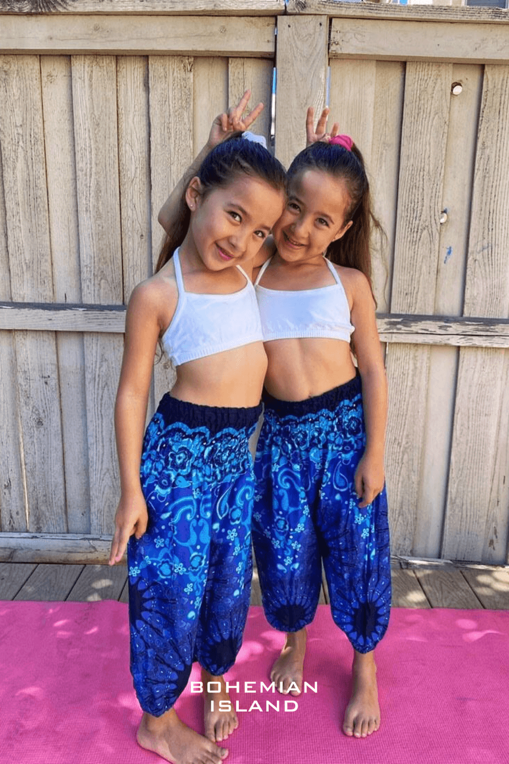Blue Mandala Kids Harem Pants from Bohemian Island