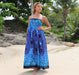blue mandala womens maxi dress bohemian island