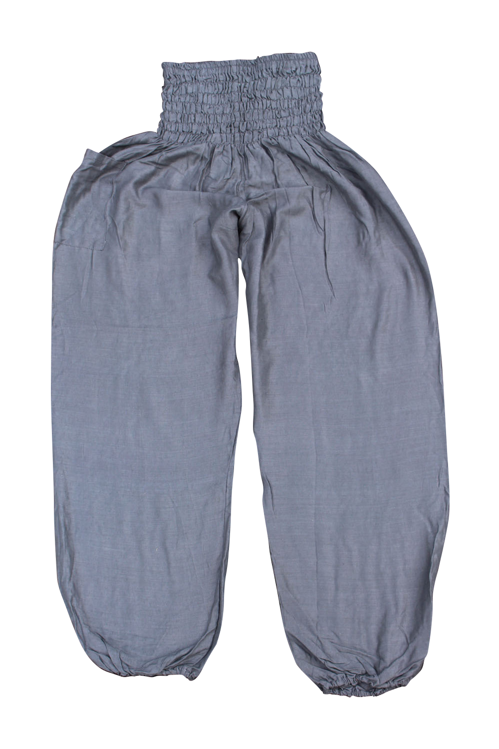 gray solid color harem yoga pants bohemian island