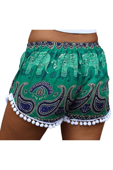 Hansa Elephant shorts. Boho clothing from Bohemian Island