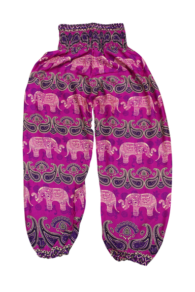Drawstring Harem Pants - Thai Elephants Pattern – TASPA The