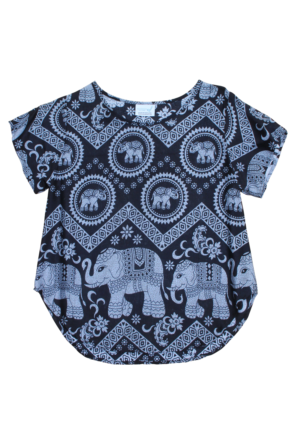 mahakala elephant womens cotton shirt bohemian island