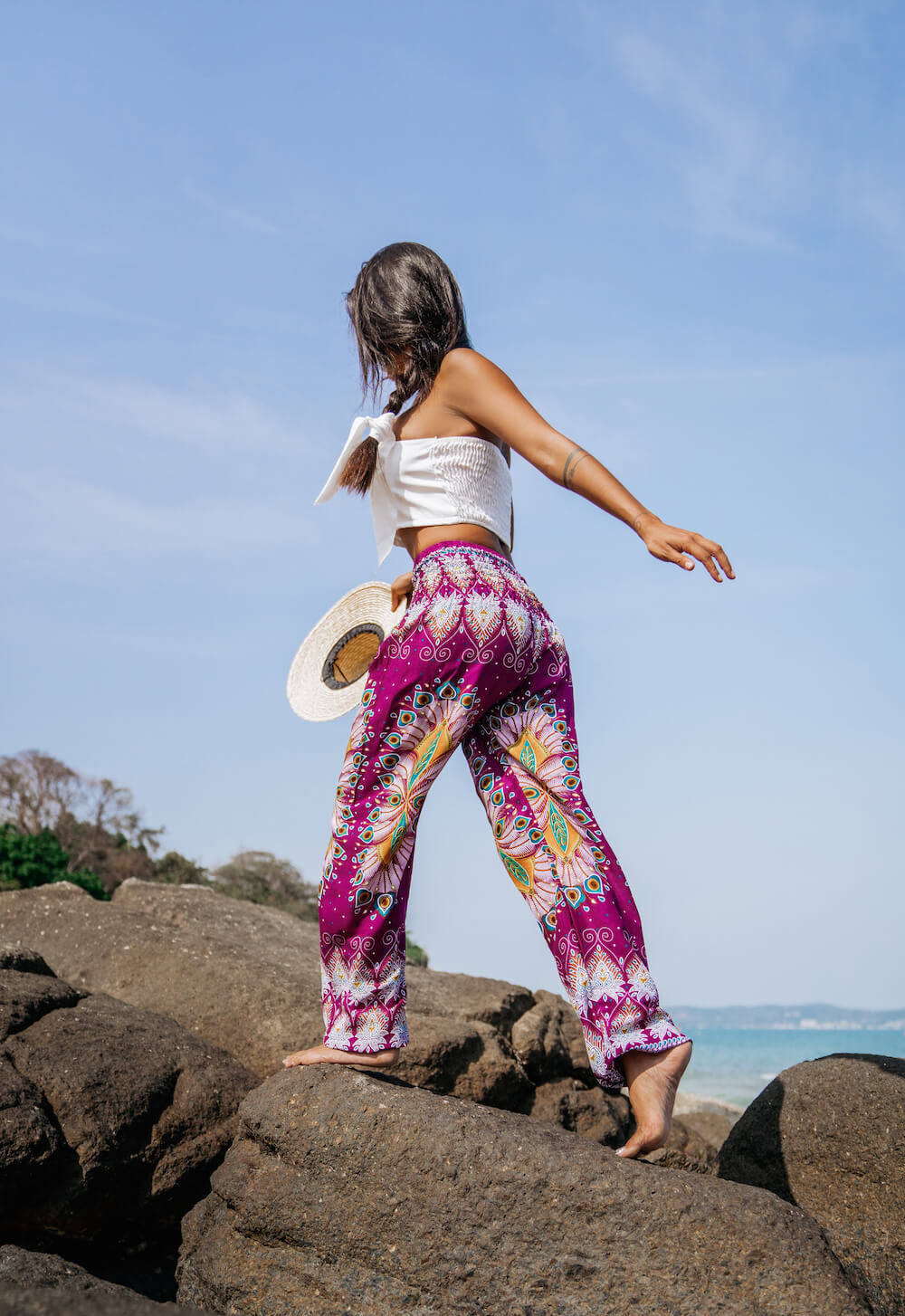 Pink Blossom Harem Pants from Bohemian Island Spring 2019 Collection