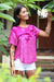 Pink Mayflower Women's Shirt from Bohemian Island. 100% cotton women's shirts