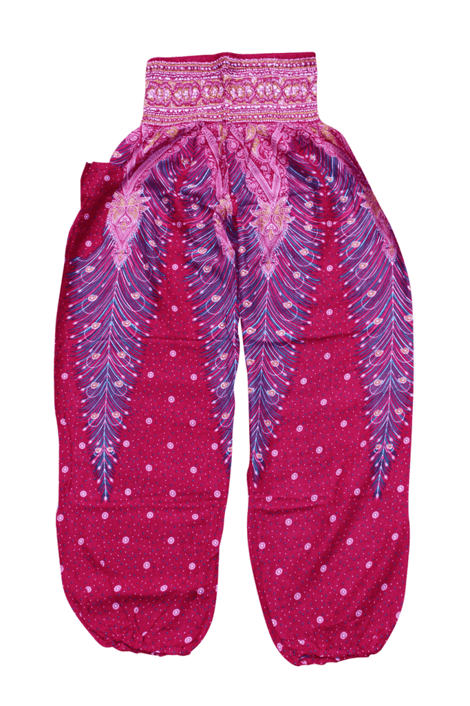 Lucky Pants - Pomegranate Peacock – Gypsey Rose Cotton Clothing