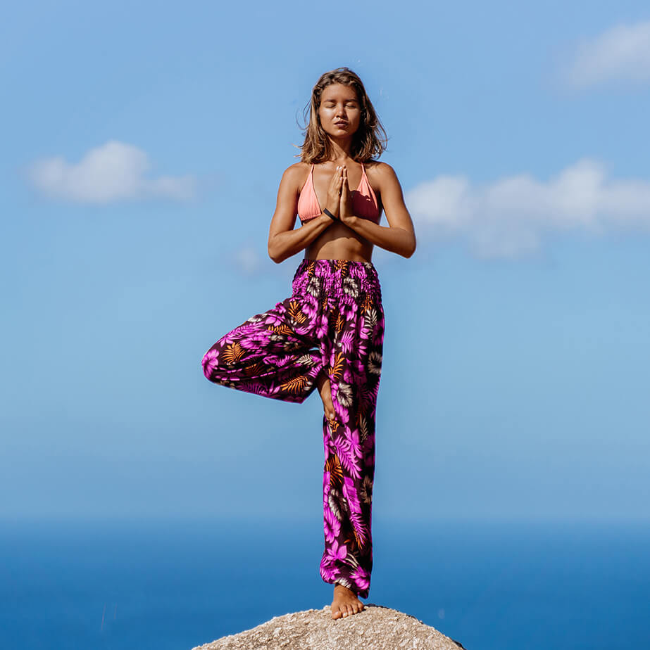 Women''s Rayon Print Smocked Waist Boho Pant Harem Yoga Hippie Palazzo Summer  Beach Pants at Rs 400/piece | हैरम पैंट्स in Jaipur | ID: 23008868633