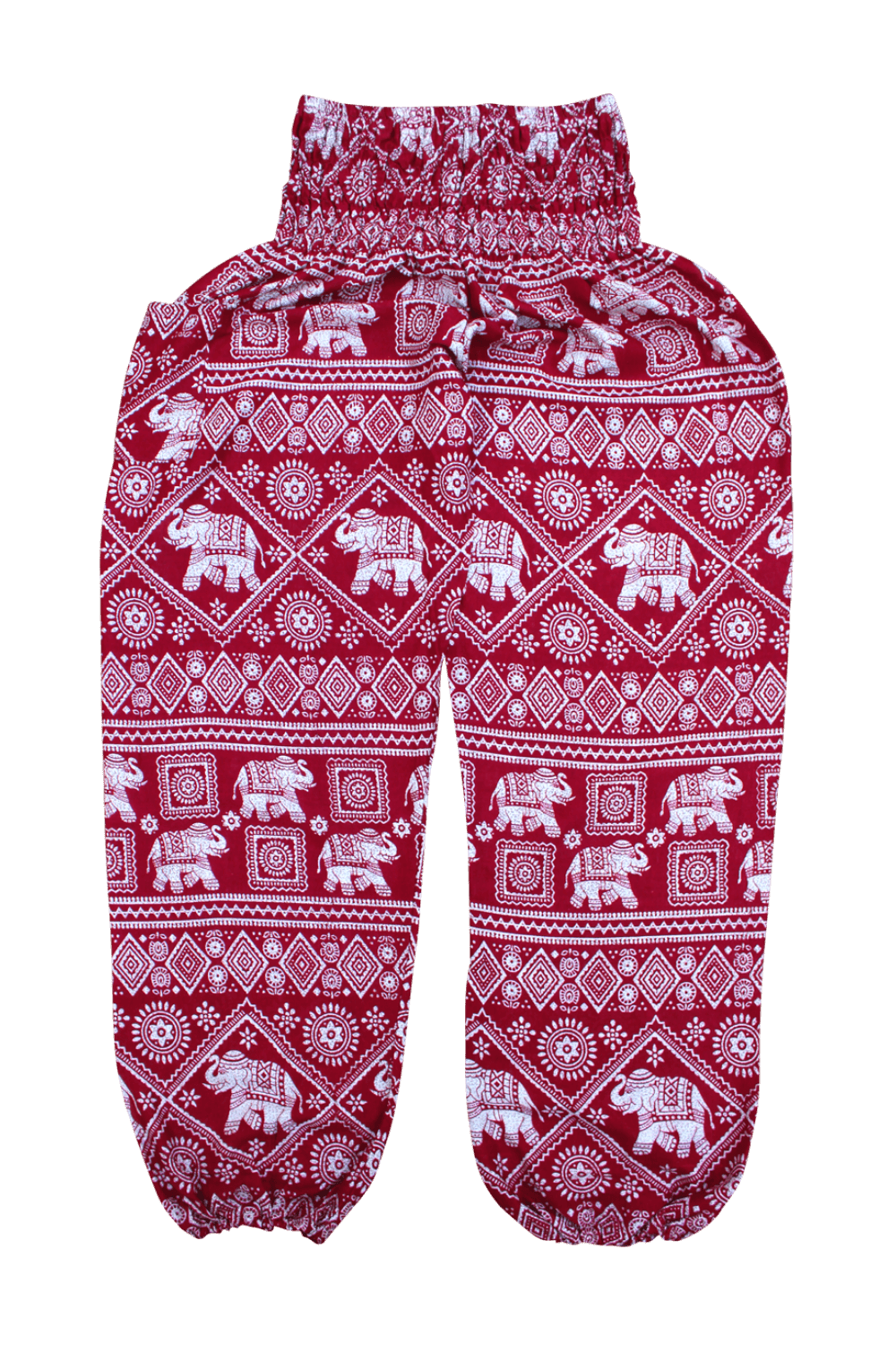 Red Elephant Harem Pants From Bohemian Island. Comfy Bohemian Pants