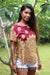 Red & Gold Mayflower Women's Shirt from Bohemian Island. Made from 100% cotton