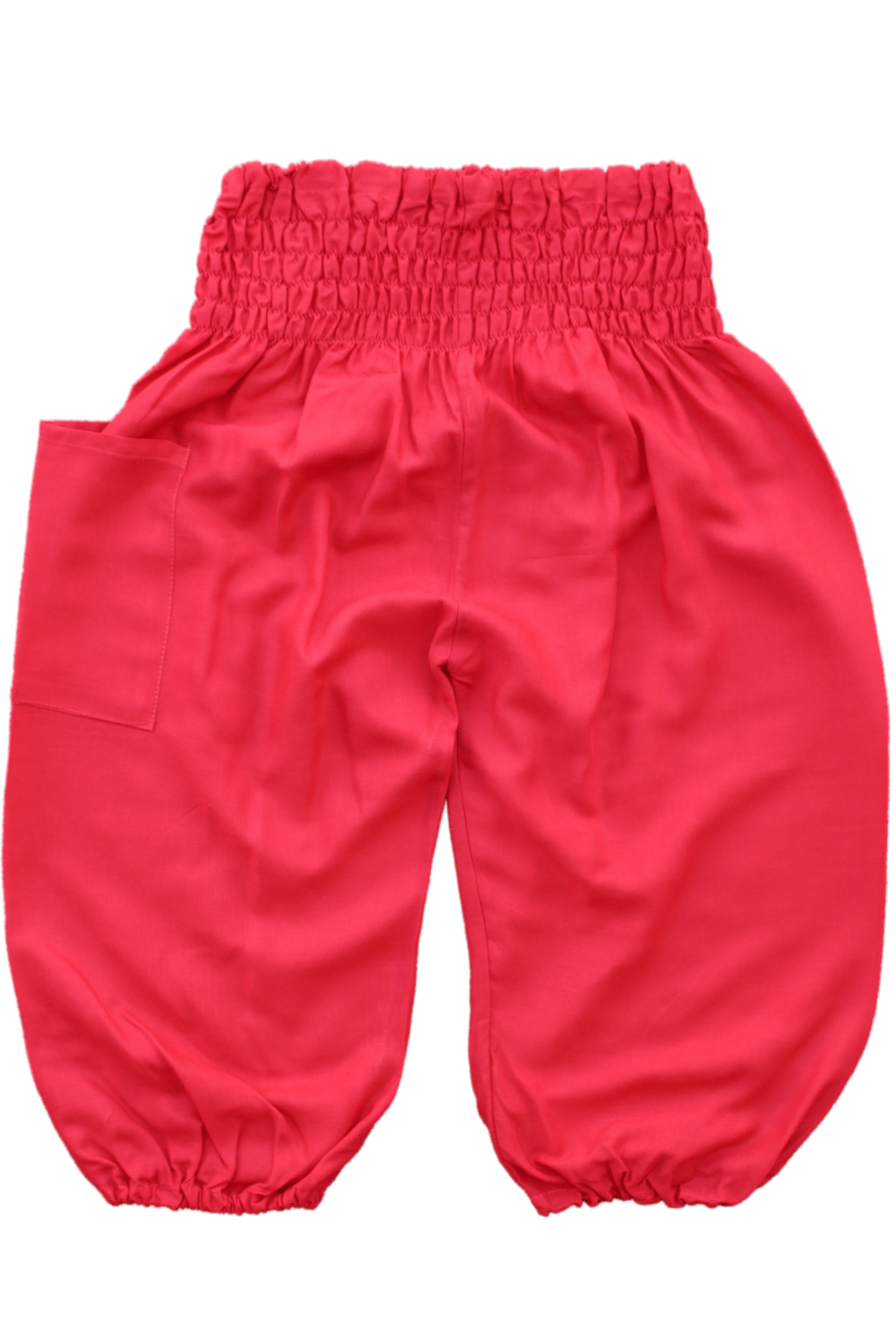 Plain Red Kids Harem Pants. Bohemian pants for children from Bohemian Island