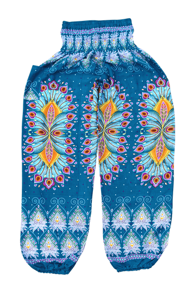 Teal Blossom Harem Pants from Bohemian Island Spring 2019 Collection