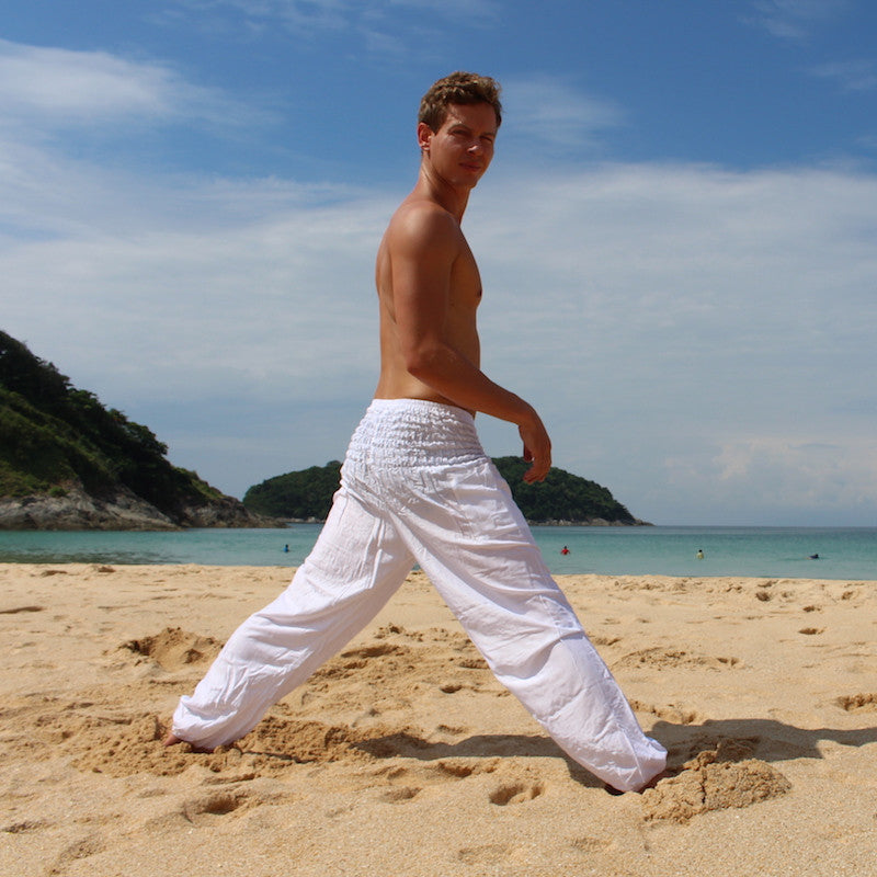white harem yoga pants bohemian island