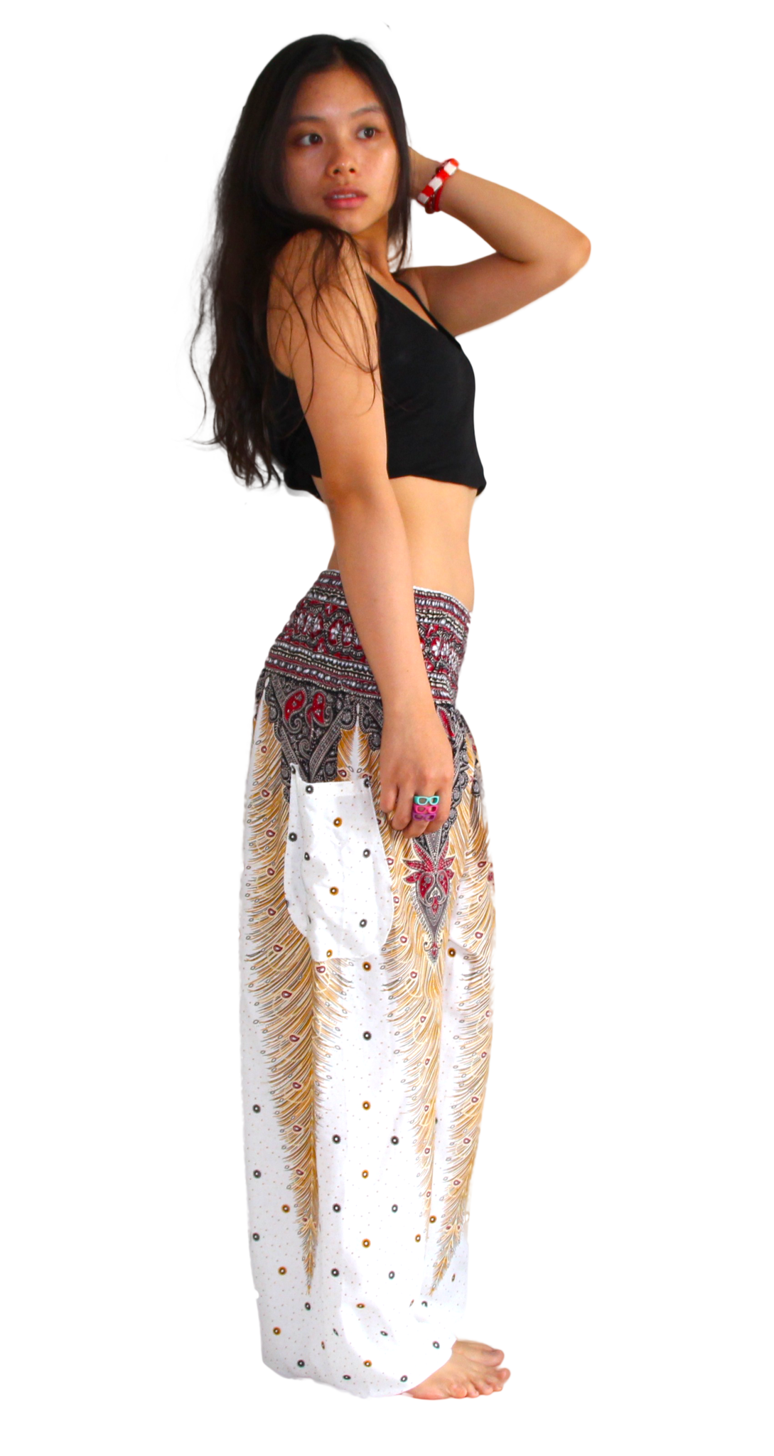 Harem Pants Women Bohemian Yoga Pants Peacock Medival pants – Bohounique